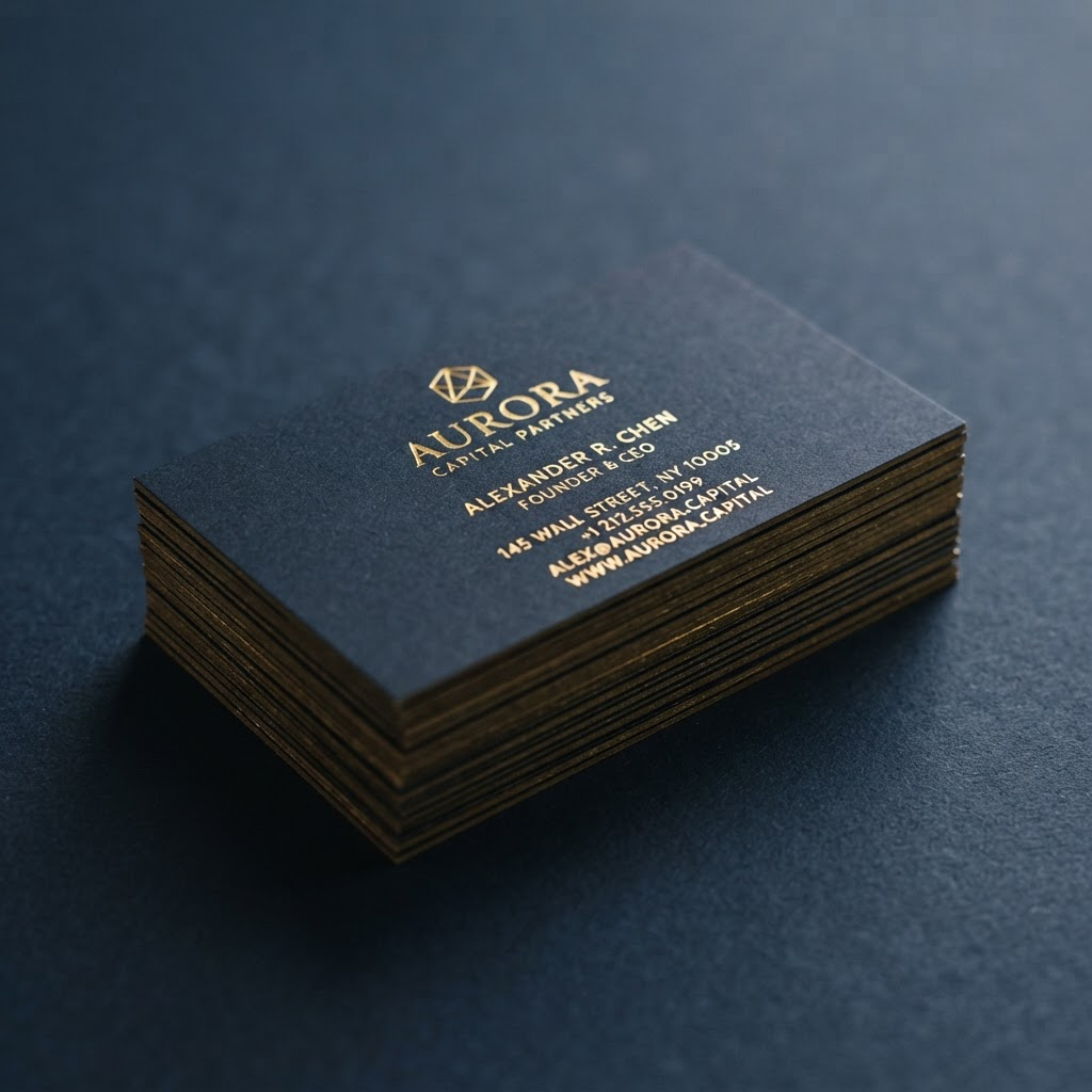 Gold-Foil Business Cards for Delta Contractors